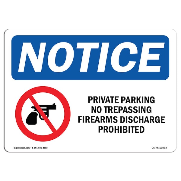 Sign, 3.5" H, 5" W, Private Property No Trespassing Sign, Landscape, NS-D-35-L-17853-10PK